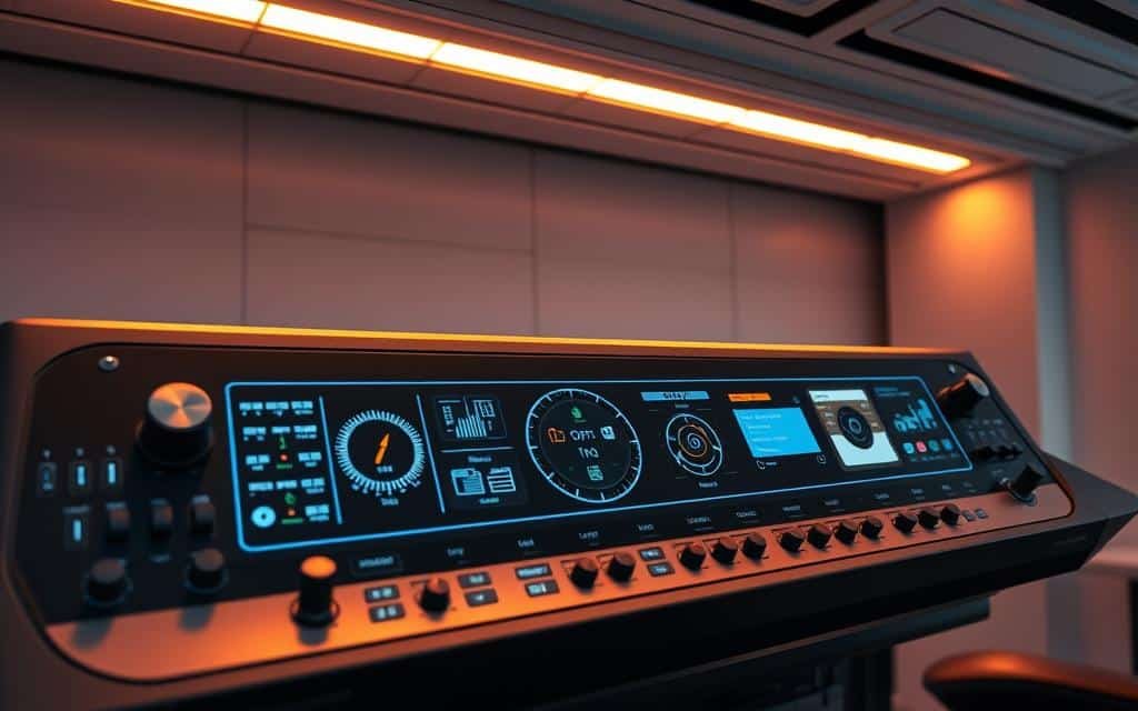 A sleek, futuristic control panel with various knobs, sliders, and digital readouts, set against a backdrop of a minimalist, high-tech environment. The panel features icons and symbols representing different performance optimization techniques, such as code optimization, memory management, and network optimization. Warm, directional lighting from above casts a subtle glow on the panel, creating a sense of depth and emphasis. The camera angle is slightly elevated, giving the viewer a sense of authority and control over the optimization processes. The overall atmosphere is one of efficiency, precision, and the power of technological innovation.