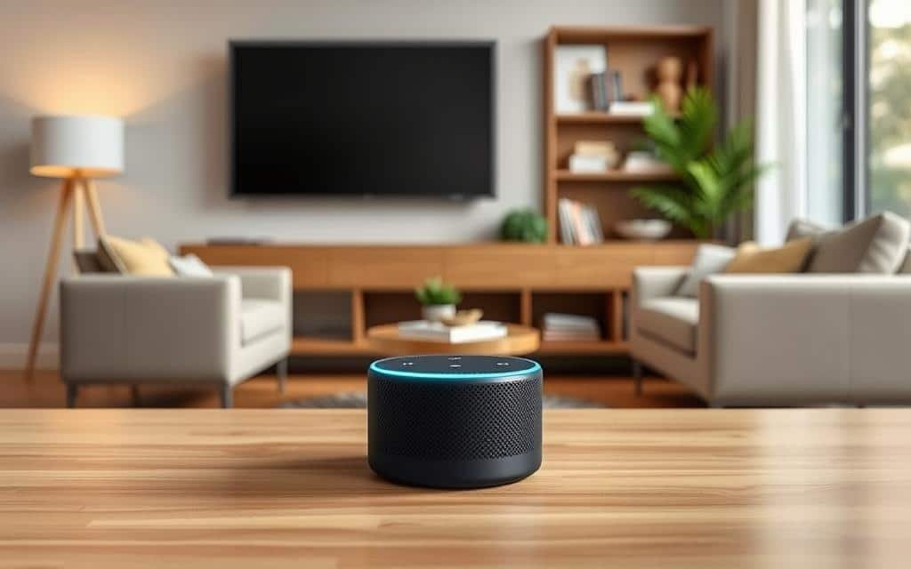 Generate an image of the Amazon Echo Dot (5th Gen)