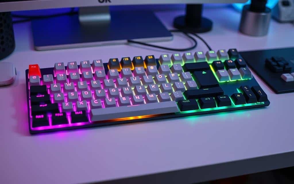 Image of an ortholinear mechanical keyboard