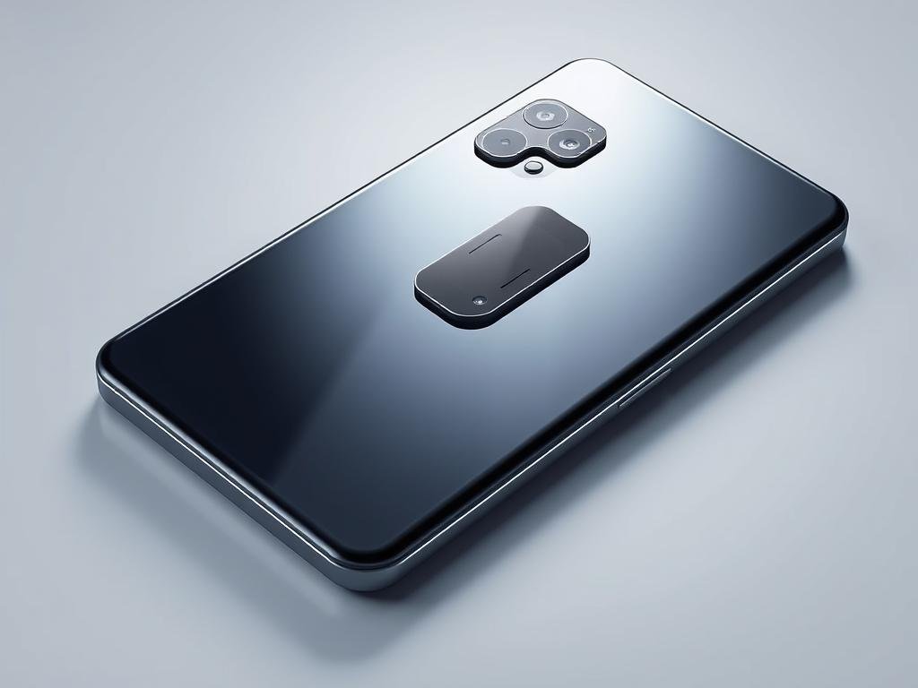 a cutting-edge galaxy s26 design concept showcased in a digital render. a sleek, metallic chassis in a deep, lustrous finish reflects the ambient lighting. curved display edges melt seamlessly into the futuristic body. the camera module is a striking, geometric arrangement of lenses and sensors, hinting at advanced computational photography capabilities. elegant, minimalist lines convey a sense of technological sophistication. soft, directional lighting highlights the sophisticated design details, creating a sense of depth and dimensionality. the overall aesthetic is one of refined, high-end elegance befitting samsung's flagship smartphone.