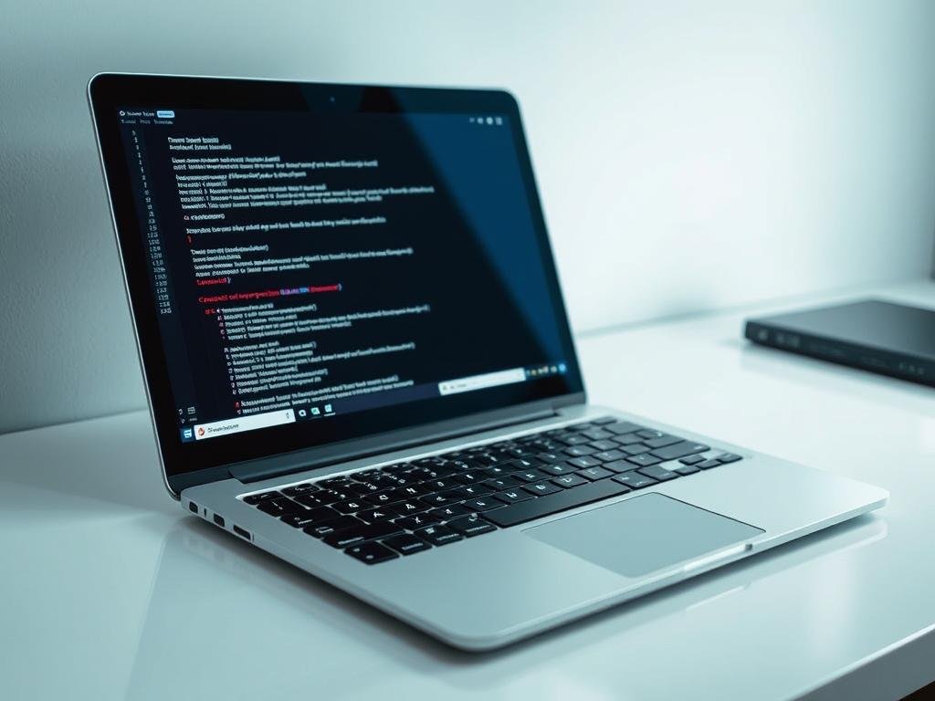 a laptop keyboard lies on a sleek, minimalist desk, its keys illuminated by soft, diffuse lighting. the screen displays error messages and glitchy software interfaces, hinting at the technical issues plaguing the device. the keyboard is the focal point, surrounded by a clean, uncluttered workspace, creating a sense of frustration and the need for a quick fix. the image conveys the theme of "software issues affecting your keyboard" - a problem that, while visually striking, requires a straightforward solution.
