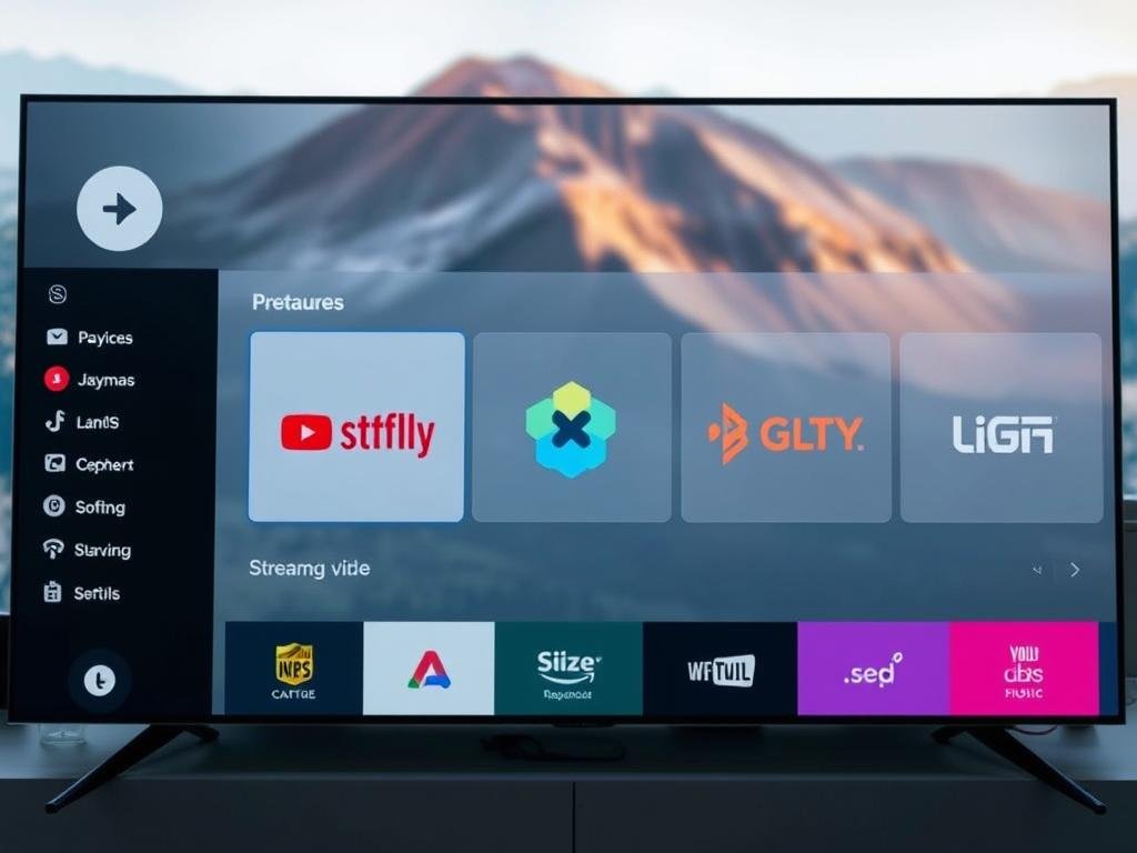 A sleek, modern, and well-lit comparison of popular streaming platforms, showcasing their distinct features and capabilities. The foreground depicts a clean, minimalist interface with intuitive icons and menus, inviting the viewer to explore the options. The middle ground highlights stylized logos and branding of leading streaming services, each with a unique visual identity. The background features a softly blurred, yet technologically-inspired landscape, hinting at the digital realm in which these platforms thrive. The overall scene conveys a sense of professionalism, utility, and the potential for users to make informed decisions when choosing the right streaming platform for their needs.