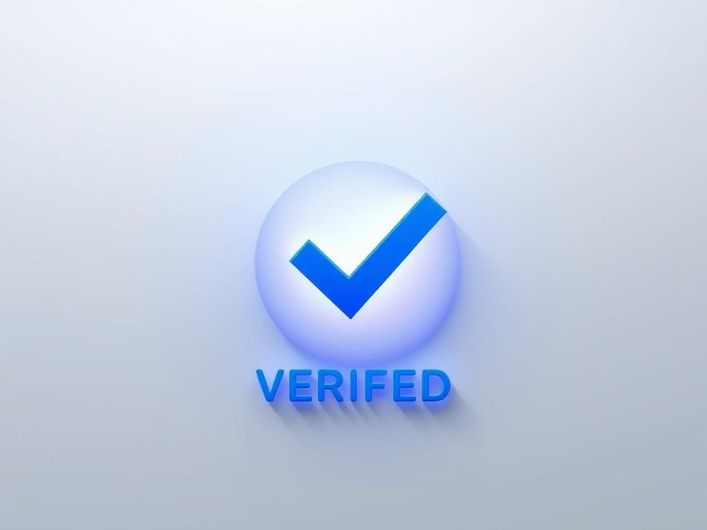 A stylized illustration of a verified social media account, captured in a minimalist, elegant design. The central focus is a striking blue checkmark, emblematic of verified status, rendered with a sleek, modern aesthetic against a neutral background. Subtle lighting casts a soft, ambient glow, creating a sense of authority and credibility. The composition is balanced, with the checkmark positioned prominently, conveying the importance and significance of this visual marker. The overall mood is one of professionalism, reliability, and trustworthiness - qualities that would be associated with a verified account.