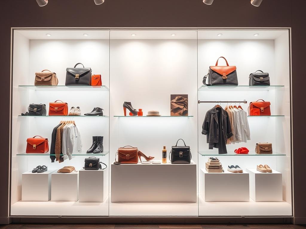 A visually captivating Instagram storefront, showcasing an array of trendy products against a bright, minimalist backdrop. Meticulously curated merchandise is elegantly displayed, with each item photographed in high resolution to highlight its quality and allure. Soft, diffused lighting casts a warm, inviting glow, drawing the viewer's attention to the merchandise. The composition features a clean, uncluttered layout, with ample negative space to create a sense of sophistication and exclusivity. The overall aesthetic is sleek, modern, and visually compelling, reflecting the upscale nature of the Instagram shopping experience.