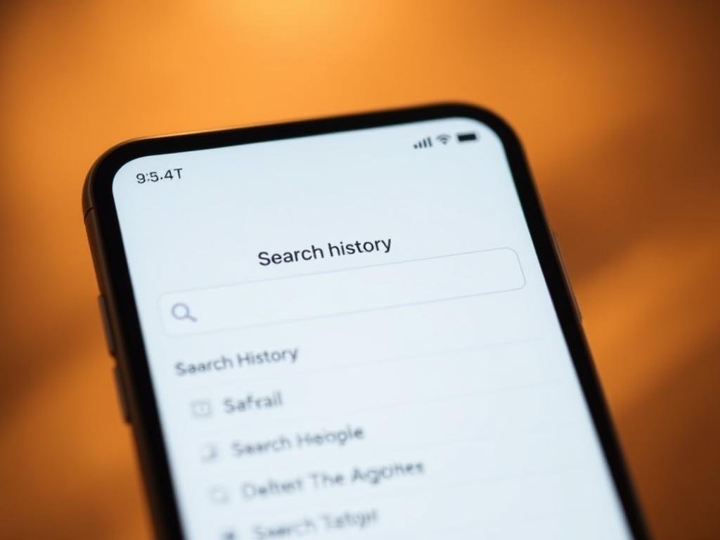 how to delete search history on iphone