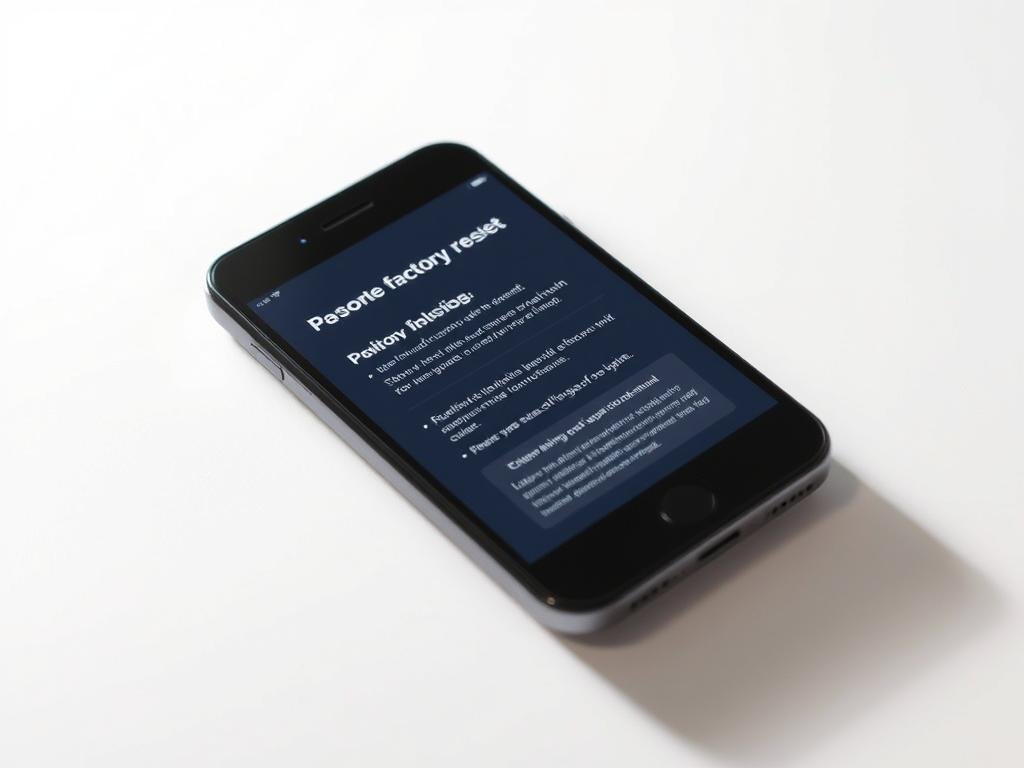 Smartphone Factory Reset