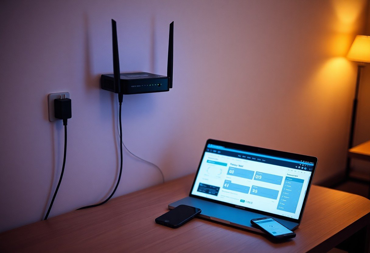 install wireless router to boost internet speed vof -